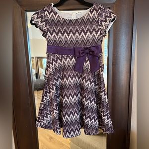 Girls purple/gold dress size 10 Bonnie jean